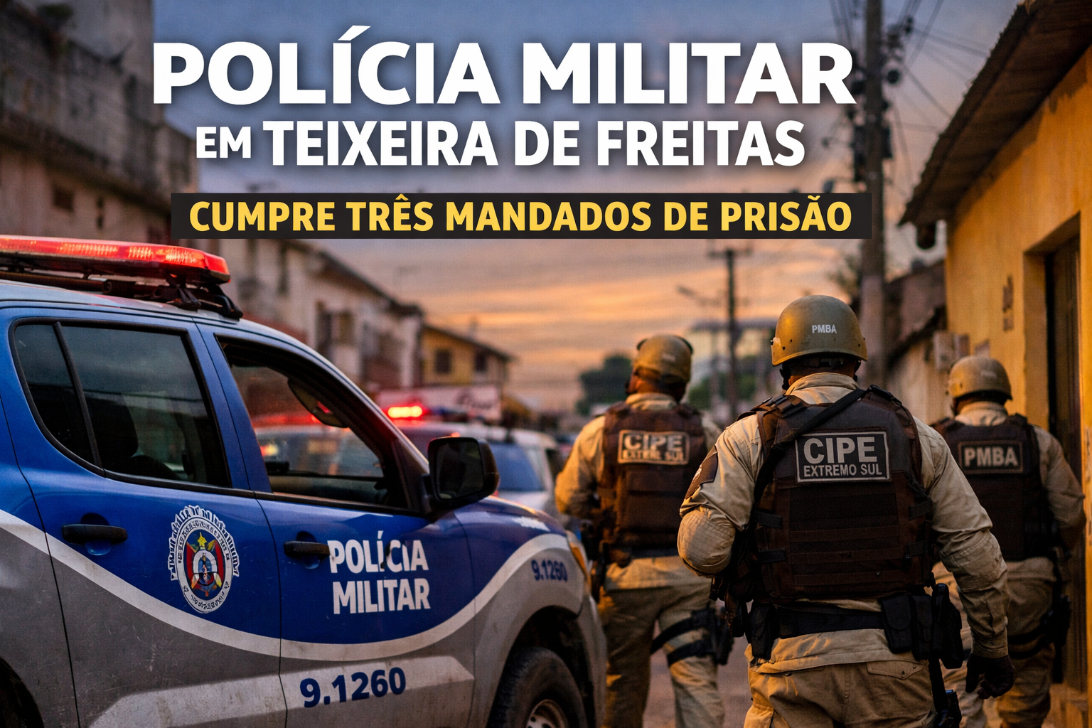 peração da Polícia Militar em Teixeira de Freitas no extremo sul da Bahia